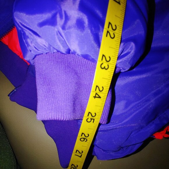 Columbia Down Reversible Puffer Jacket Large Vintage Purple Neon Pink Retro Ski - Picture 15 of 16